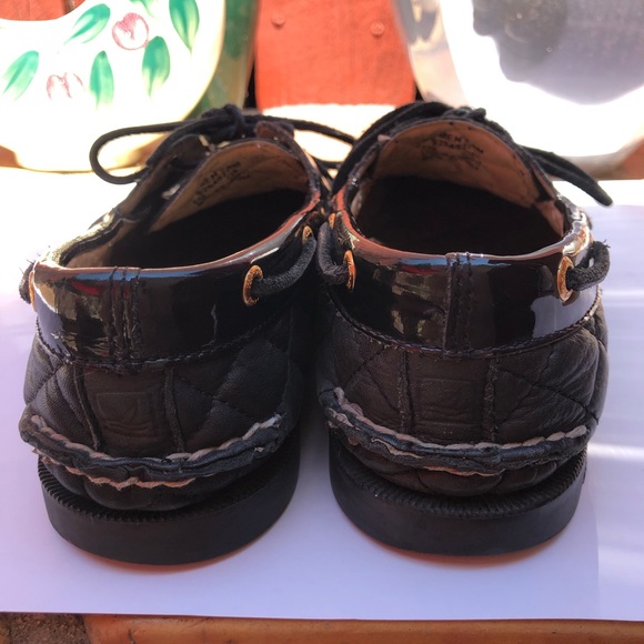 Sperry Quilted Mocassins Loafers Shoes Black Size 8 - Picture 15 of 16